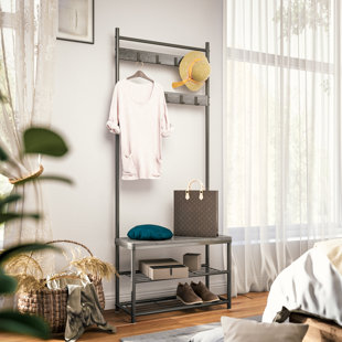 MERCURY ROW Allenton Hall Tree 70cm Wide with Bench and Shoe Storage