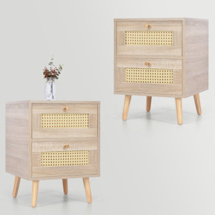 PERGO CLASSICS Nekoma Manufactured Wood Bedside Table (Set of 2)