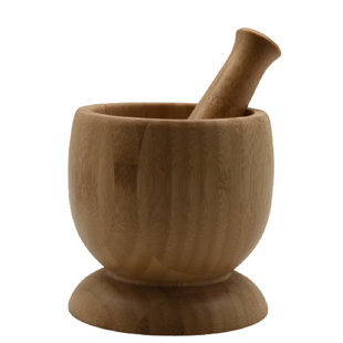 BEST DESU, INC. Wood Mortar And Pestle Set