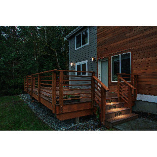 GKOPLUS Low Voltage Lengthened Led Step Lights With Horizontal Louver Faceplate 6 Pack (Set of 6)
