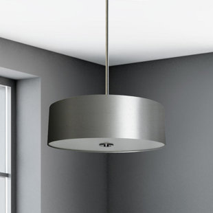 BRAYDEN STUDIO® Olivo 4 - Light Fabric Dimmable Drum Chandelier