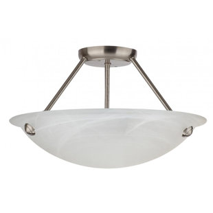 WHITFIELD LIGHTING Alana Glass Semi Flush Mount