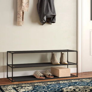 REBRILLIANT Simple Assembly 3 Tiers 15 Pair Stackable Shoe Rack