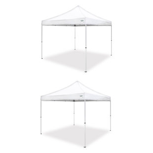 CARAVAN GLOBAL 10 Ft. W x 10 Ft. D Steel Pop-Up Canopy (Set of 2)