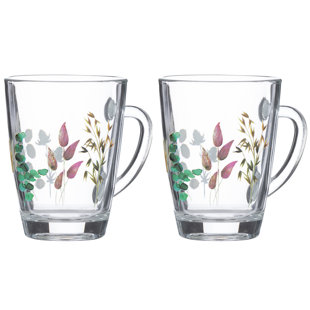 PRICE & KENSINGTON Meadow Glass Mugs 280ml (Set of 2)
