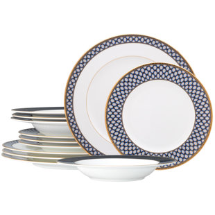 Noritake Blueshire 12-Piece Dinnerware Set, Service For 4