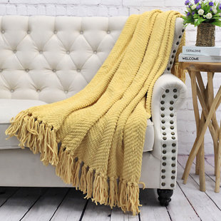 HOME SOFT THINGS Tweed Knitted Throw Blanket