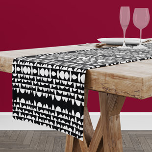 ROCHELLE PORTER DESIGN Humpday Black Table Runner