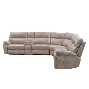 LIFESTYLE FURNITURE Faux Leather Power Reclining Sectional