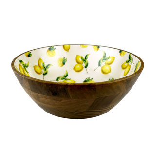 GODINGER SILVER ART CO Lemon Wood Salad Bowl