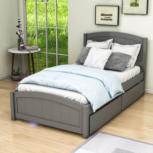 HARRIET BEE Doray Twin Platform Bed with Two Drawers