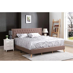 GLORY FURNITURE Bergen Upholstered Wingback Bed