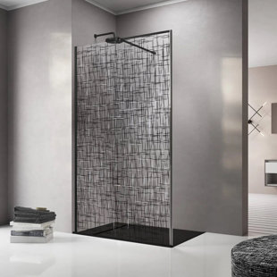 DISTINCT KITCHEN AND BATH 34" W x 72" H Frameless Fixed Glass Panel