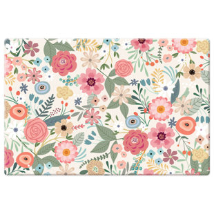 COUNTERART Floral Frenzy Comfort Vinyl Kitchen Floor Mat