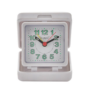 WM WIDDOP Analogue Quartz Movement / Crystal Alarm Tabletop Clock in White/Green/Black/Red