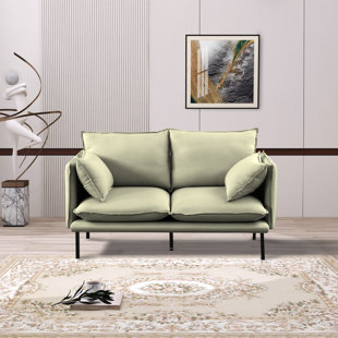 PUME 57.5”Square Arm Fabric Loveseat