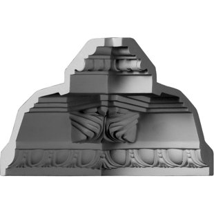 PCI ENTERPRISES 5 1/4"P X 5 1/4"H Inside Corner For Attica Acanthus Crown Moulding (Matches MLD05X05X07AT) (Set of 4)