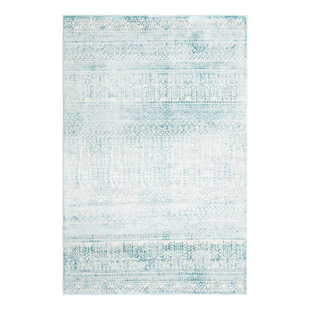 JILL ZARIN Uptown Performance Teal Rug