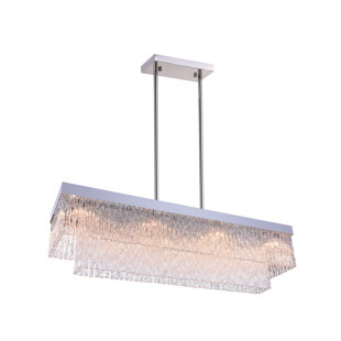 CWI LIGHTING 10 - Light Chrome LED Unique / Statement Pendant