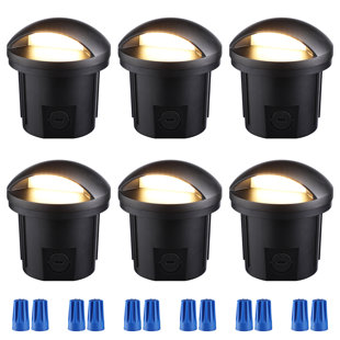 LEONLITE Commercial Grade LED Landscape Well Light Low Voltage 3000K Warm White (Set of 6)