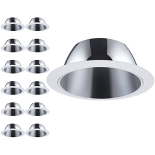 TORCHSTAR Commercial Grade 6" Recessed Can Light Trim Fit Halo/Juno Remodel Recessed Housing (Set of 12)