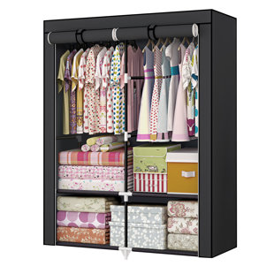 REBRILLIANT Ippe 43'' Fabric Portable Wardrobe