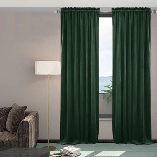 FRIFOHO Velvet Room Darkening Curtain Pair (Set of 2)