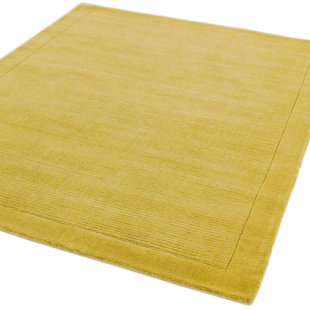 MARLOW HOME CO. Runner Durbin Solid Colour Hand Woven Rectangle 60 X 120cm; Yellow Area Rug