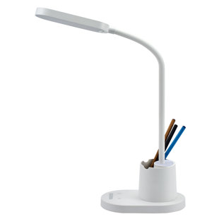 PUREOPTICS™ LED BY BLACK+DECKER® 13.39'' White Desk Lamp with USB