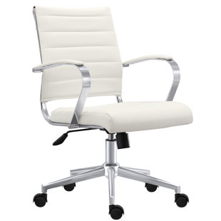 EBERN DESIGNS Celadon Mid Back Ribbed Ergonomic Conference Chair