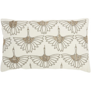 MINA VICTORY Floral Cotton Throw Pillow