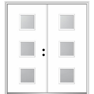 MMI DOOR 81.75'' Glass Fiberglass Front Entry Doors