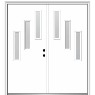 VERONA HOME DESIGN 81.75'' Glass Fiberglass Front Entry Doors