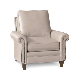 BRADINGTON-YOUNG Reddish Leather Armchair