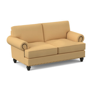 EDGECOMBE FURNITURE Foxhill 79" Round Arm Sofa with Reversible Cushions