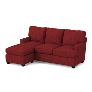 EDGECOMBE FURNITURE 80.5" Wide Reversible Modular Sofa & Chaise with Ottoman