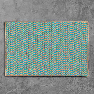 BAY ISLE HOME™ Mammari Machine Braided Teal Indoor/Outdoor Rug