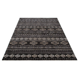 FOUNDSTONE Jordan Aspen Machine Woven Dark/Cream Rug