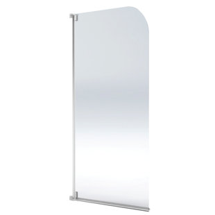 AQUALUX AQUA3 745mm - 755cm W x 1370mm H Bath Screen with Clear Glass