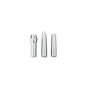 Isi North America Heavy Duty Presentation Decorator Tips For Isi Gourmet Whippers, Set Of 3, Stainless Steel