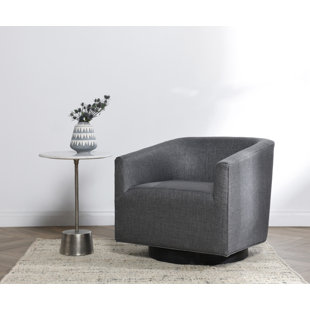 EBERN DESIGNS Whittle Upholstered Swivel Barrel Chair