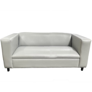 COAST TO COAST SOFAS Modern Sofa Gray Faux Leatherette