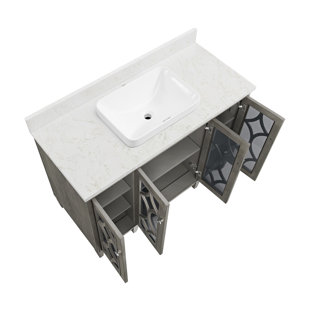 KATHY IRELAND HOME BY GREENTOUCH Southport 48" W x 22" D x 39" H Single Bathroom Vanity