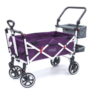 CREATIVE OUTDOOR DISTRIBUTOR Titanium Push Pull Folding Wagon Solid Purple