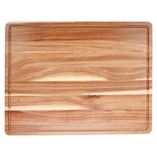 SANGDO Acacia Extra Large Wood Cutting Board 24 X 18 Inch, 1.2 Inches Thick Butcher Block, Reversible Wooden Kitchen Block, Cheese Charcuterie Board, With Side Handles And Juice Grooves