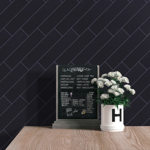 CROSSVILLE CLASSICS Unique Black 4" x 12" Porcelain Subway Wall & Floor Tile
