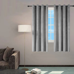 FRIFOHO Blackout Curtains For Living Room - Light Blocking Velvet Blackout Curtain Pair (Set of 2)