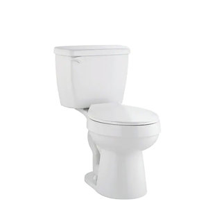 ELLAI 2-Piece Elongated Toilet with Standard 12-in Rough-in Powerful Single Flush 1.28 GPF Toilet