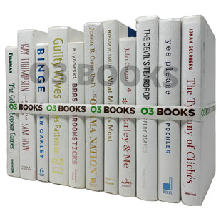 O3 BOOKS White Decorative Books
