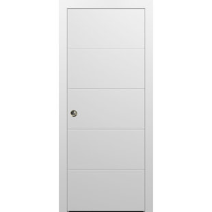 SARTODOORS Planum Flush Wood Barn White Door